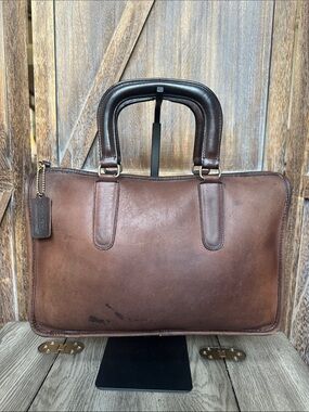 Coach Vintage Leather Slim Satchel Large Tote No. 9430 Made in New York